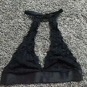 Black Lace Choker Bralette